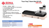 Sona SHG 2722 Yuan Yang” Steam Boat & Grill