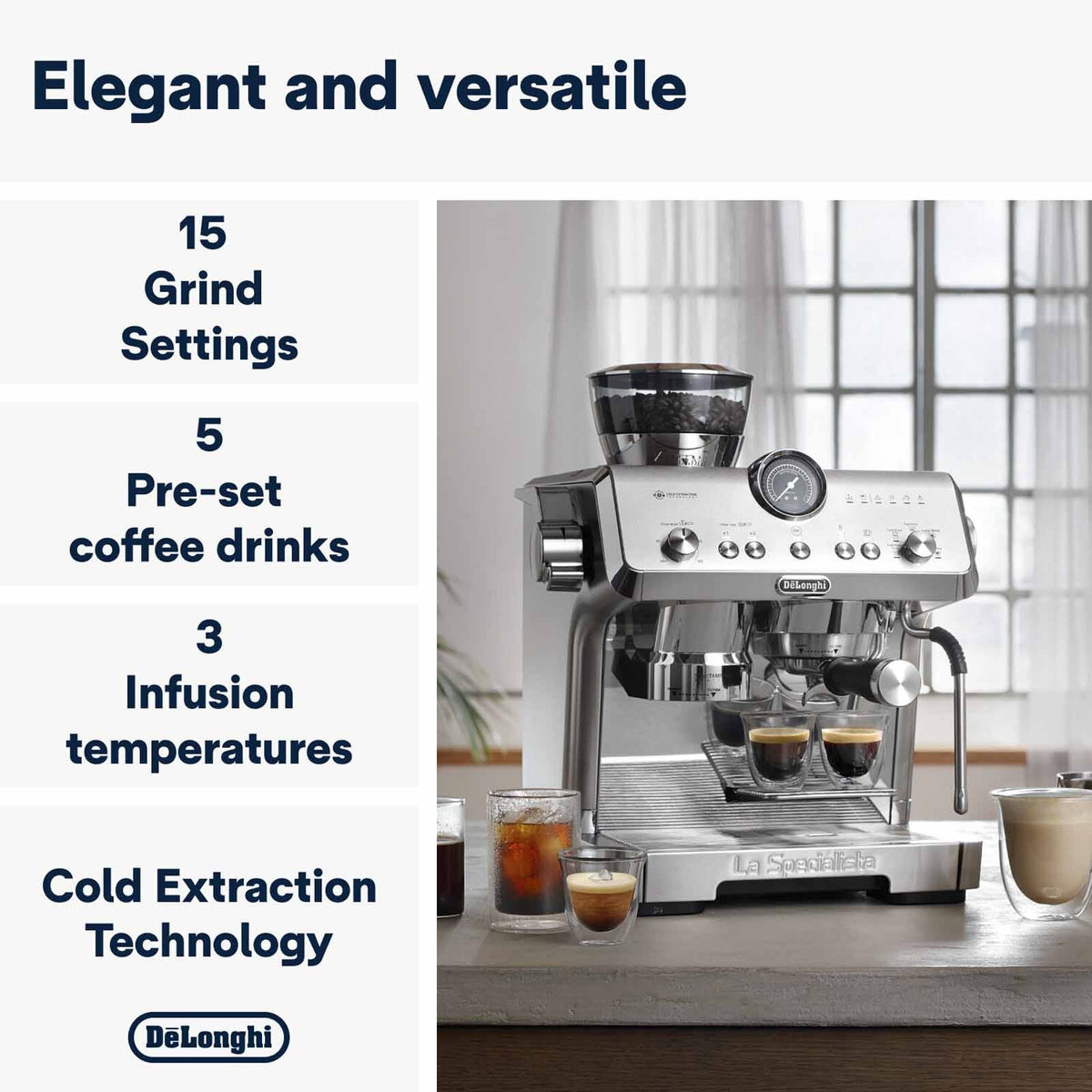 FREE Coffee Glasses Worth $59.80 - Delonghi EC9555.M LA Specialista Opera Manual Espresso Makers