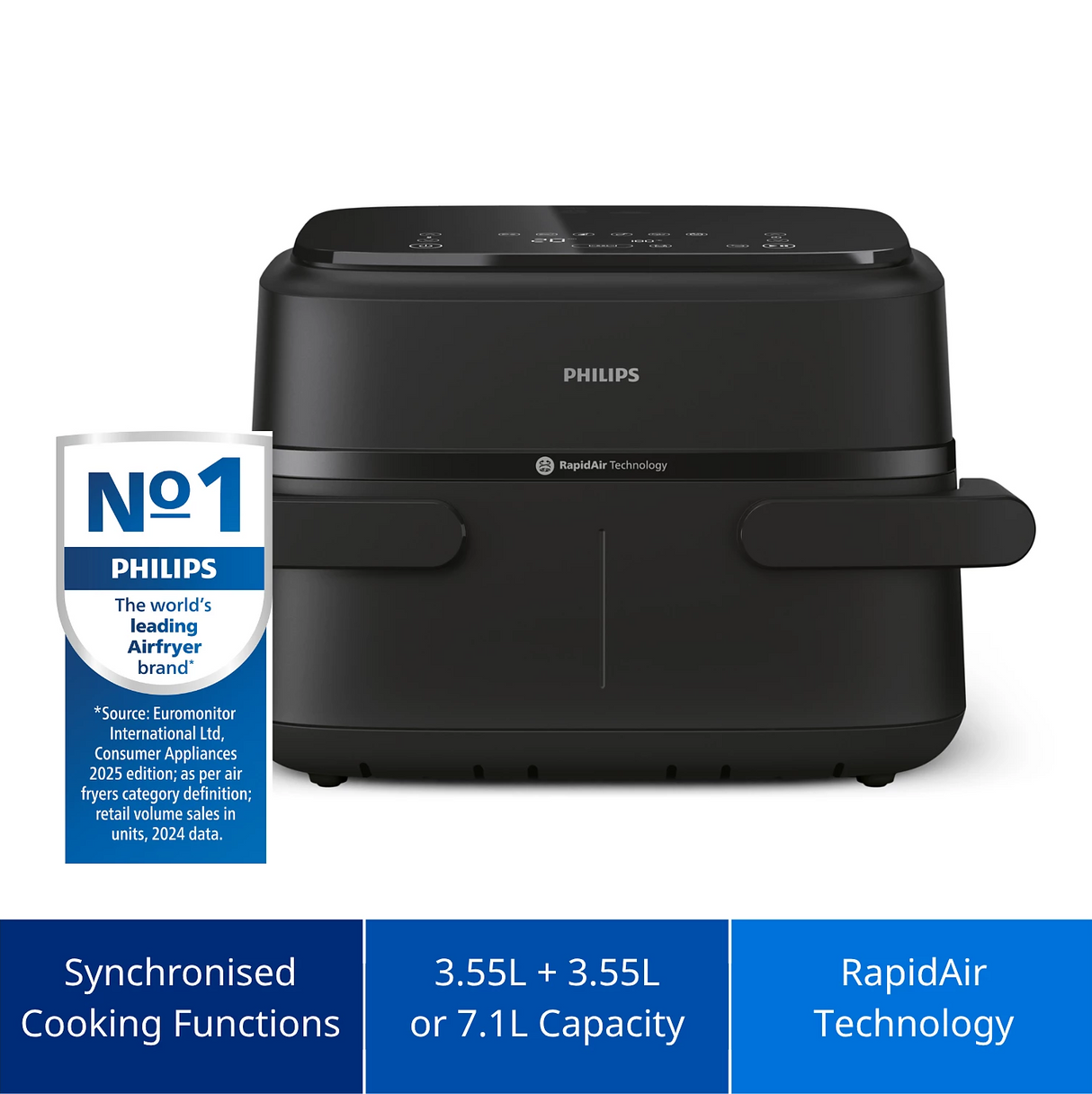 Philips NA150/09 | NA150 Flex Dual Basket Air Fryer - 7.1L