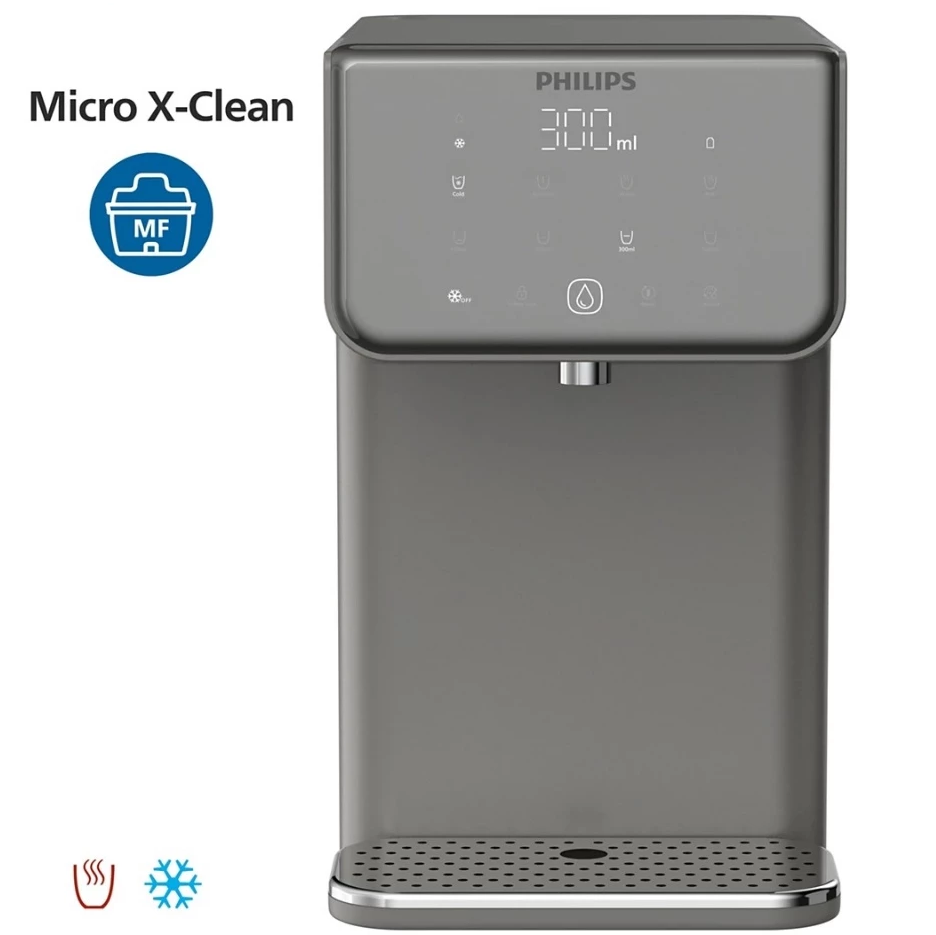 Philips ADD5981GR/90 Micro X-Clean filtration compact water station Hot & cold - 2.8L Tap Water Tank