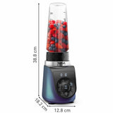Tefal BL19H4 BlendUp Personal Blender – Removable blades, 2 dishwasher safe BPA-free Tritan jars, 1000W, 8 auto programs