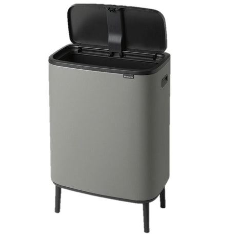 Brabantia BBT 130281 Bo Touch Bin Hi with 1 Inner Bucket, 60 Litres - Mineral Concrete Grey