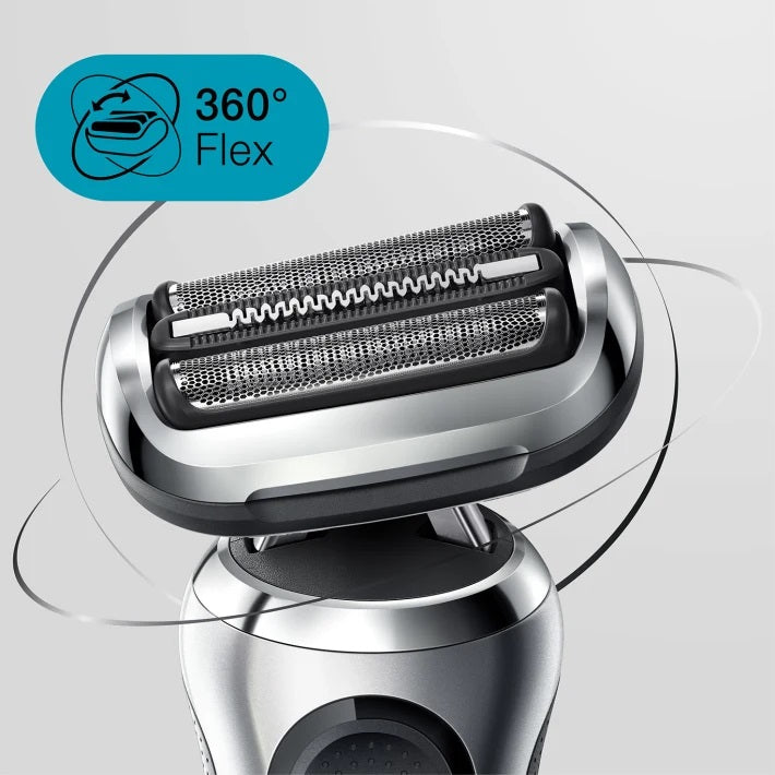 Braun Series 7 71-S7500cc Wet & Dry shaver with SmartCare center and 1 attachment, silver