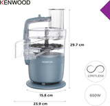 Kenwood FDP23.140GY MultiPro Go Food Processor, chop, knead, slice & grate, 900W