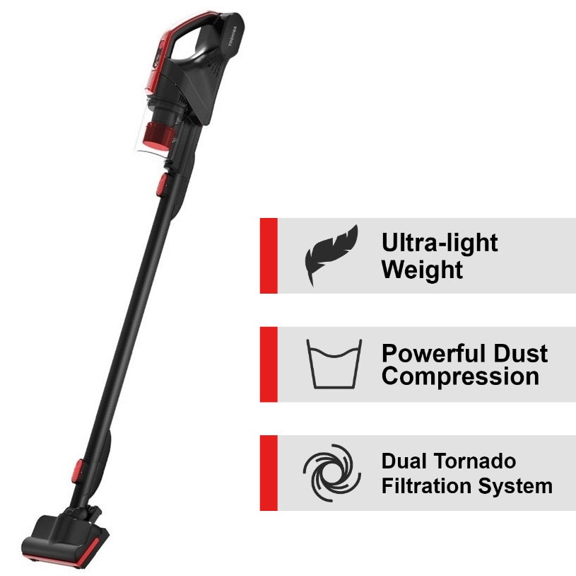 Toshiba VC-CLS1BF(R) Ultra Light Weight Hand Stick Vacuum Cleaner