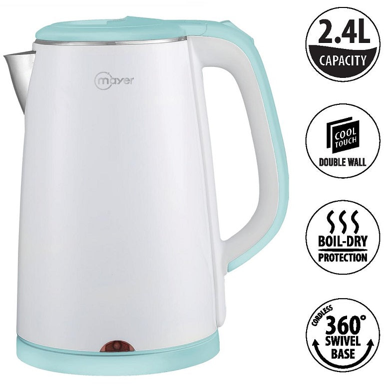 Mayer MMEK855 Double Wall Electric Kettle 2.4L