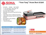 Sona SHPG 2721 Yuan Yang Steamboat and Grill