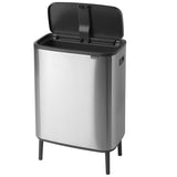 Brabantia BBT 130267 Bo Touch Bin Hi with 1 Inner Bucket, 60 Litres - Matt Steel Fingerprint Proof (FFP)