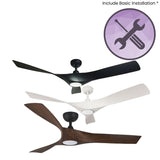 Mowe MW520F Remote DC Smart Ceiling Fan 52 Inch with Light + Free Basic Installation