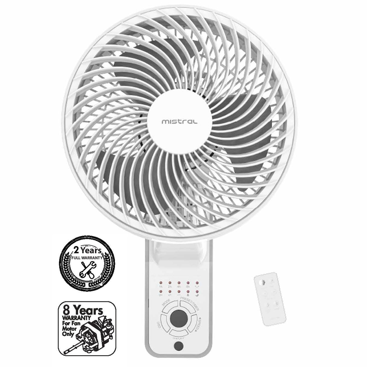 Mistral MWF0935DR Remote DC Wall Fan 9 Inch