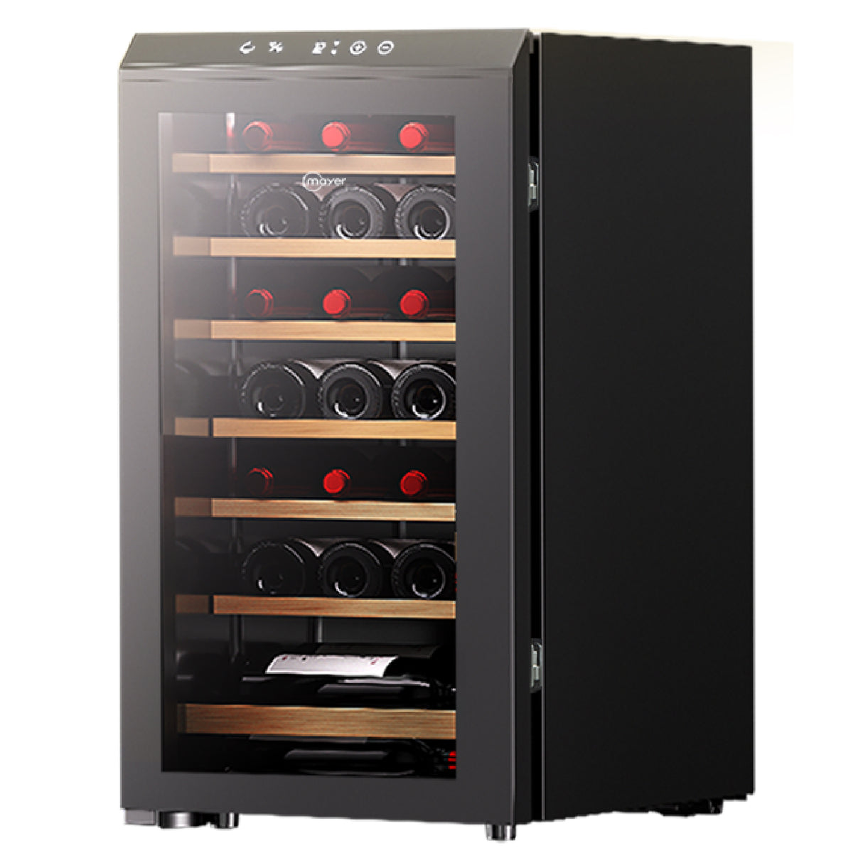 Mayer MMWC34BCS Wine Chiller Triple Glass with Anti-UV 34 Bottles
