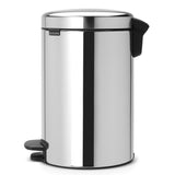 Brabantia BBT 113581 Pedal Bin NEWICON 12L Soft Closing - Brilliant Steel