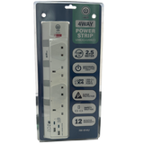 iwill IW-914U 2.5m 4 Way USB(A) + USB(C) Power Trip Surge Protector
