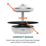 KITH SBG-MINI-W1 Smokeless Mini BBQ - Knob Control | 99.9% Smokeless | Patented 360° Auto-Rotate Grill Pan | 30cm Compact