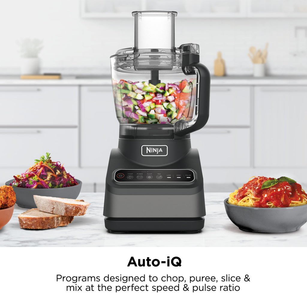 Ninja BN650 Food Processor 4 Auto Programs Chop, Puree, Slice, Mix, 3 Manual Speeds, 2.1L Bowl, Dishwasher Safe 850W