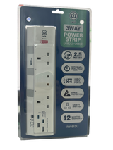 iwill IW-913U 2.5m 3 Way USB(A) + USB(C) Power Trip Surge Protector