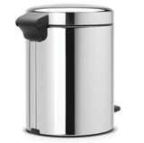 Brabantia BBT 112621 Pedal Bin NewIcon 5L Soft Closing - Brilliant Steel