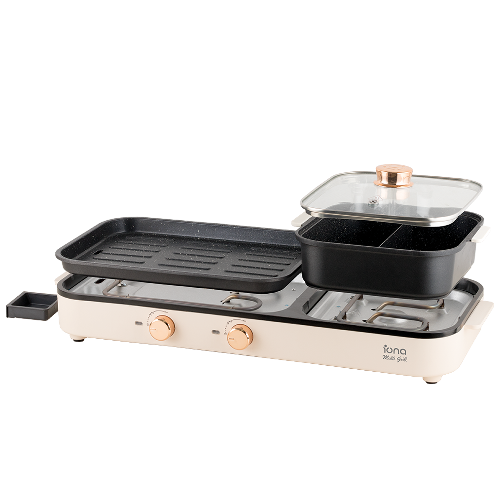 Iona GL3613 Tabletop BBQ Grill With Yuan Yang Hotpot | 2.5L Hotpot