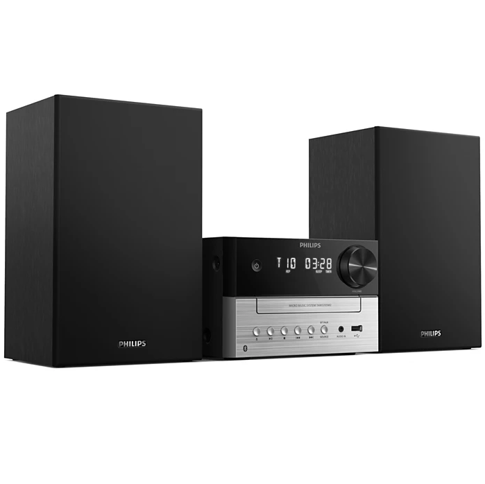 Philips TAM3205 | TAM3205M2/12 Micro Music System Bluetooth® CD, USB, FM, Audio In 20W