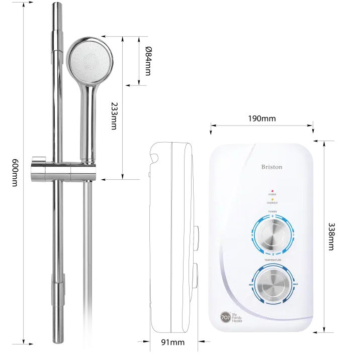 707 Briston Electric Instant Water Heater 3.3kW