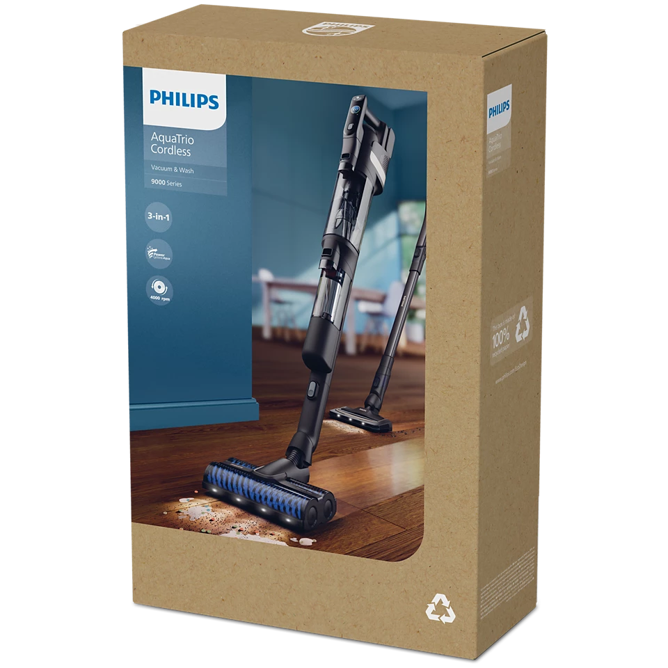 Philips XW9465/11 9000 Series AquaTrio Cordless Vacuum & Wash