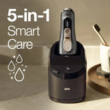 Braun S9 9465CC Series 9 Pro Wet & Dry shaver with 5-in-1 SmartCare center and travel case, noble metal