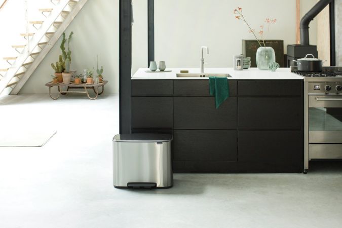 Brabantia BBT 121487 Bo Waste Pedal Bin 36L - Matt Steel Fingerprint Proof