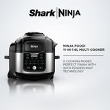 Ninja OP350 Foodi 11 in 1 Multi cooker in one pot, Pressure cooker, Bake, Roast, Dehydrate, Slow Cooker, Air Fryer, Grill, Sear/Saute, Steam, Sous Vide, Yogurt maker & More, with 6L Capacity and Recipe Book