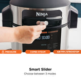 Ninja OL550 Foodi 11 in 1 SmartLid Multi cooker in one pot with 6L Capacity and Recipe Book