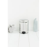 Brabantia BBT 112621 Pedal Bin NewIcon 5L Soft Closing - Brilliant Steel