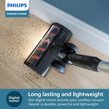 Philips XC3131/61 Cordless Vacuum 3000 Series Aqua - Vacuum & Wipe, Lightweight 1.5kg, LED Nozzle, 3 Layer Filtration