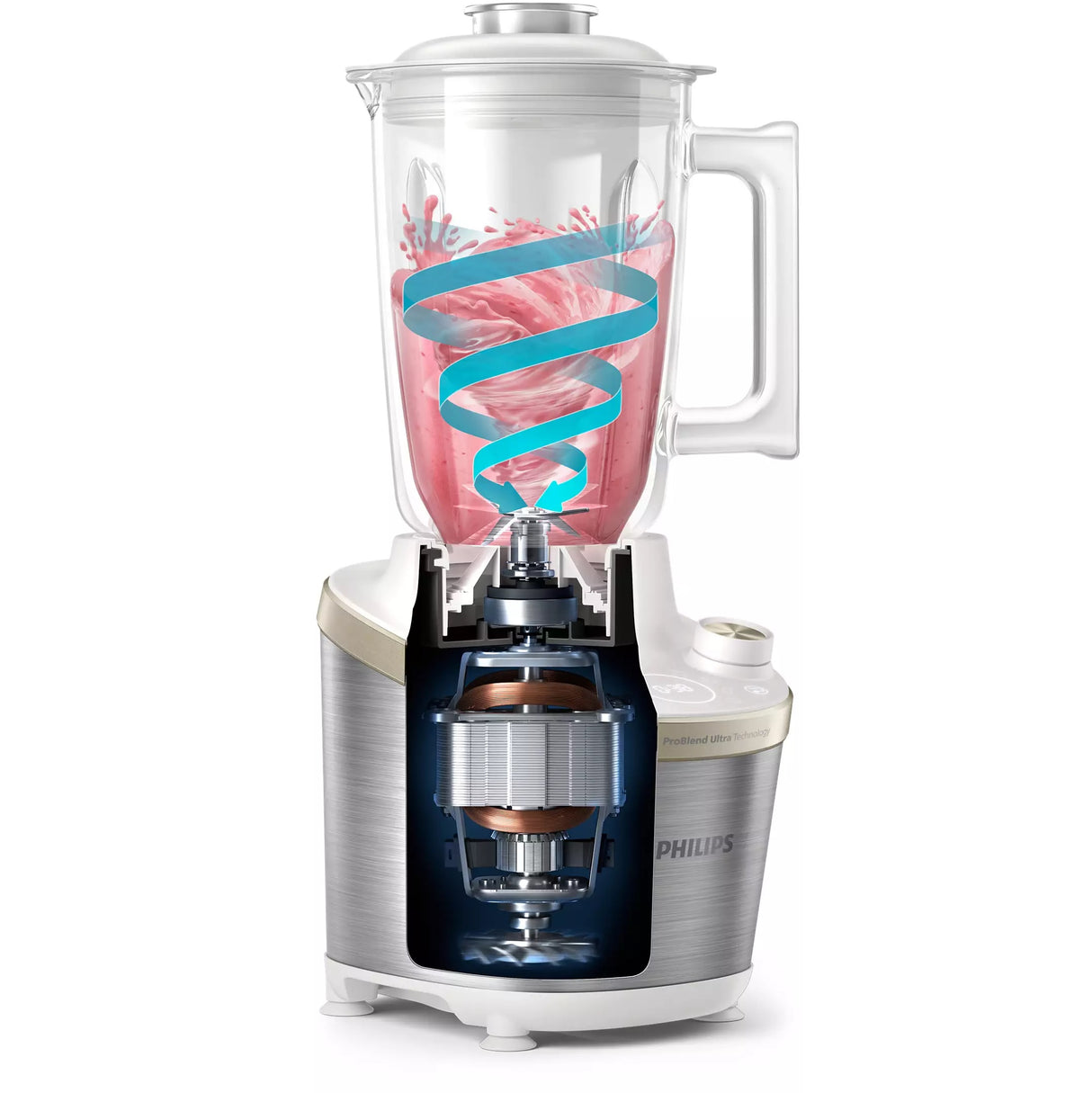 Philips HR3760/01 High Speed Blender 7000 Series Max Jar 2L, Effecitve Jar 1.8L