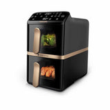 Philips NA462/79 Airfryer 4000 Series Stacked Dual Basket Airfryer | Vertical RapidAir | Cooking Windows | 10L (5 + 5L)