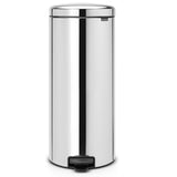 Brabantia BBT 111822 Pedal Bin NewIcon 30L Soft Closing, Plastic Inner Bucket - Matt Steel Fingerprint