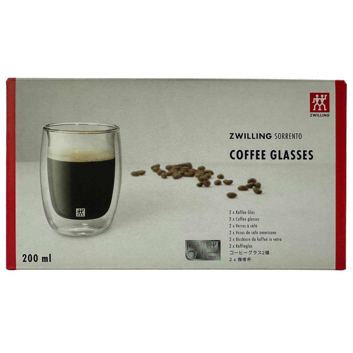 ZWILLING Sorrento 39500-076 Coffee Glasses 200ml