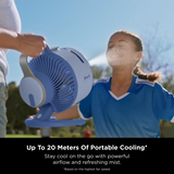 FREE NINJA THIRSTI BOTTLE Worth $59 - DW2401SM Random Color While stocks last - Shark FA050SM FlexBreeze HydroGo™ DC Portable Misting Fan -  4 Colors Available