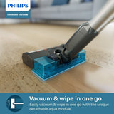 Philips XC3131/61 Cordless Vacuum 3000 Series Aqua - Vacuum & Wipe, Lightweight 1.5kg, LED Nozzle, 3 Layer Filtration