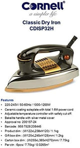 Cornell CDISP32H Classic Dry Iron 1200W