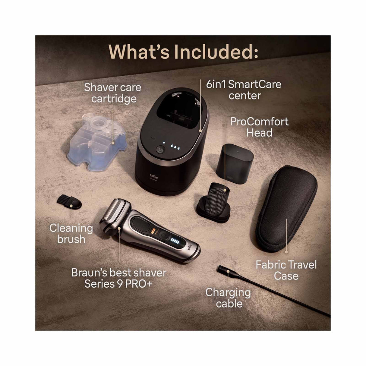 Braun 9597CC Series 9 PRO+ Electric Shaver with 6-in-1 Smartcare Center