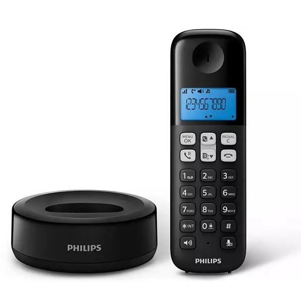 Philips D1611B/90 Cordless phone Handset Speakerphone 1.6 Inch Display