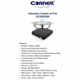 Cornell CICS501BK Induction Cooker with Pot 2000W