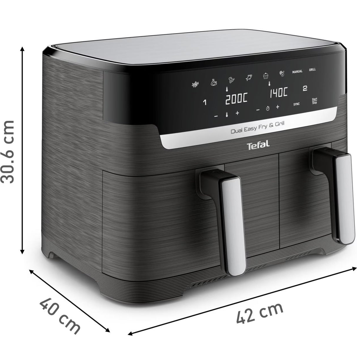 Tefal EY905B Dual Easy Fry & Grill Air Fryer 8.3L