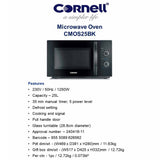 Cornell CMOS25BK Microwave Oven 25L