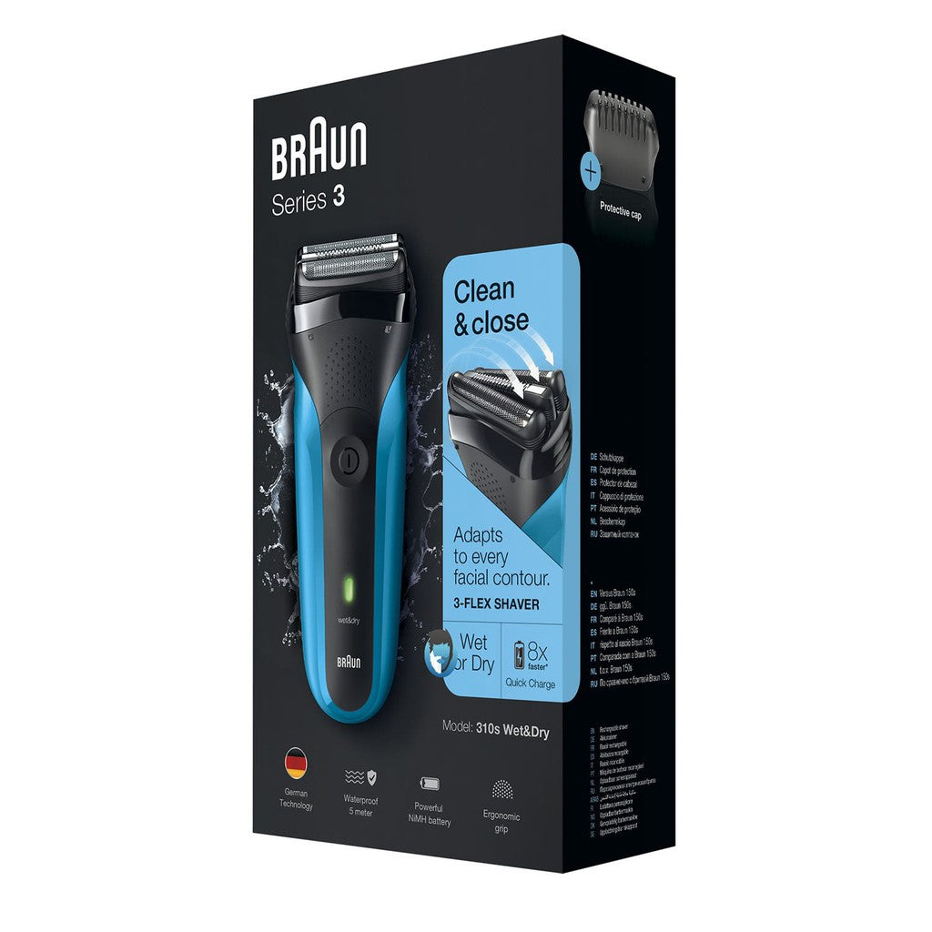 Braun 310s Series 3 Rechargeable Wet & Dry Electric Shaver for Men