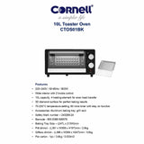 Cornell CTOS01BK Toaster Oven 10L