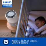 Philips AC0950/10 PureProtect Mini 900 Series Smart Air Purifier 250m³/h CADR, 65m² Coverage, Cleans up to 99.97% particles