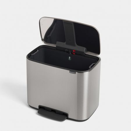 Brabantia BBT 121487 Bo Waste Pedal Bin 36L - Matt Steel Fingerprint Proof