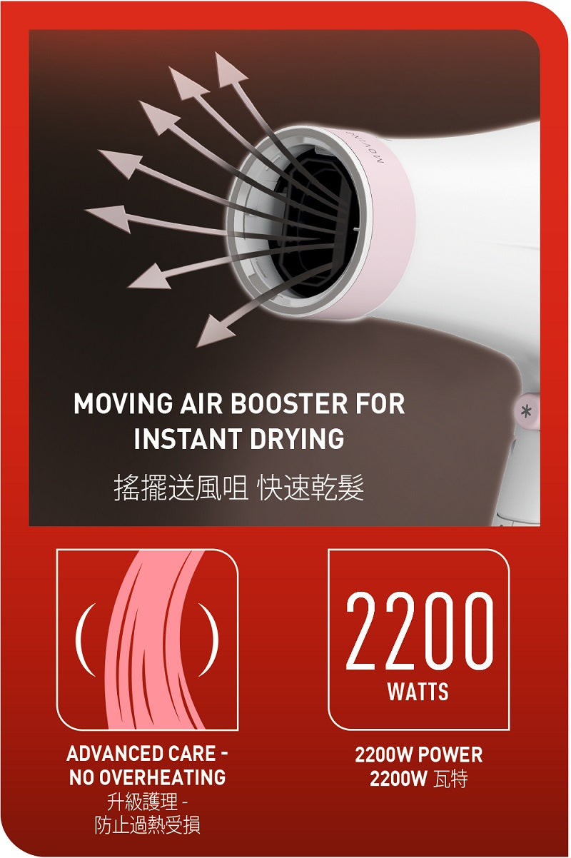 Tefal HV6092 Instant Dry Foldable Hair Dryer