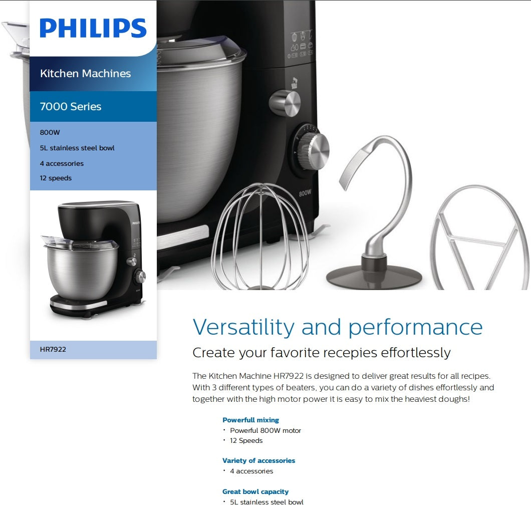 Philips HR7922/91 800W Kitchen Machines 7000 Series