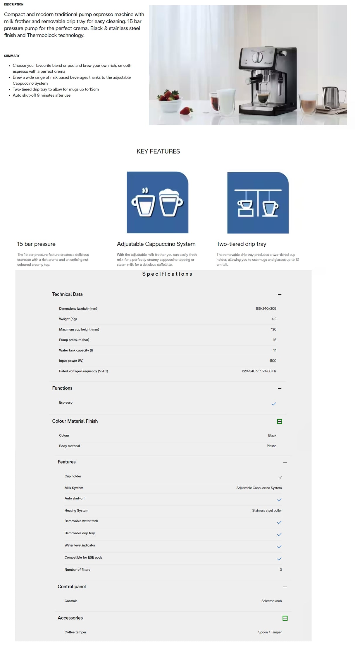 Delonghi ECP35.31 Coffee Machine